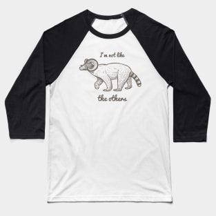 Unusual Sheep Bear Racoon Animal Baseball T-Shirt